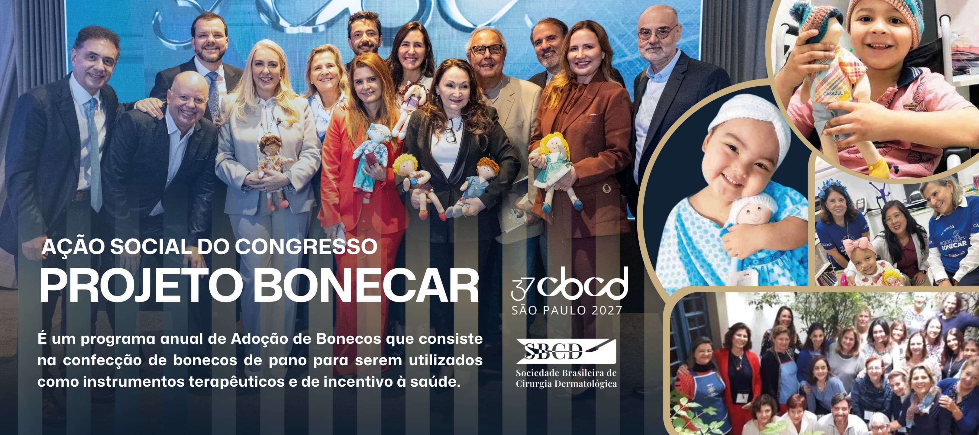 Ação social do congresso — Projeto Bonecar, programa de adoção de bonecos terapêuticos.